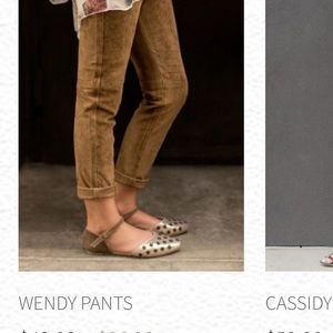 Girls brown suede pants